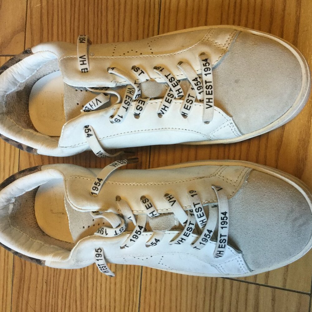 Vintage Havana Phoebe Leopard Slip On Womens White Sneakers Casual Shoes Size 7